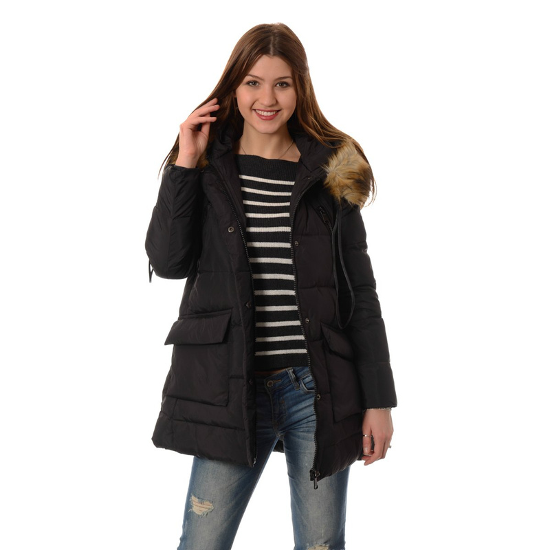 Damska Puchowa Kurtka Zimowa Inez Czarna