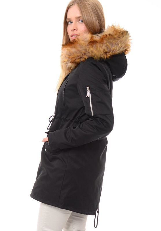 Damska Kurtka Parka 2w1 Amelia Czarna