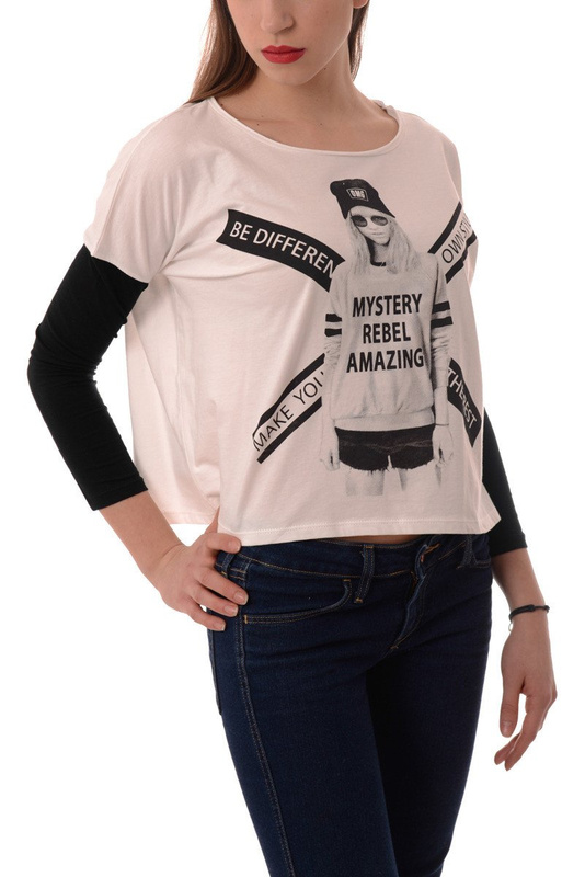 Bluzka Damska Szeroka Oversize Biała GLO