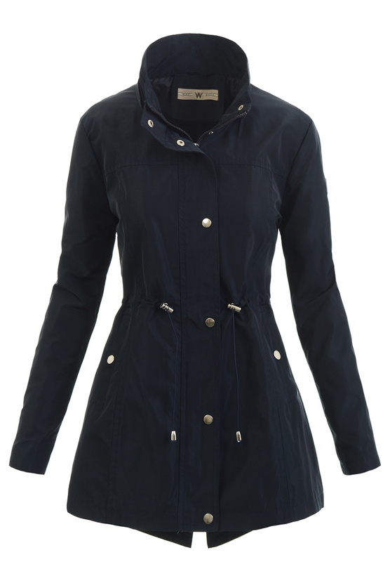 Damska Kurtka Parka Wiosenna Nadia Granatowa