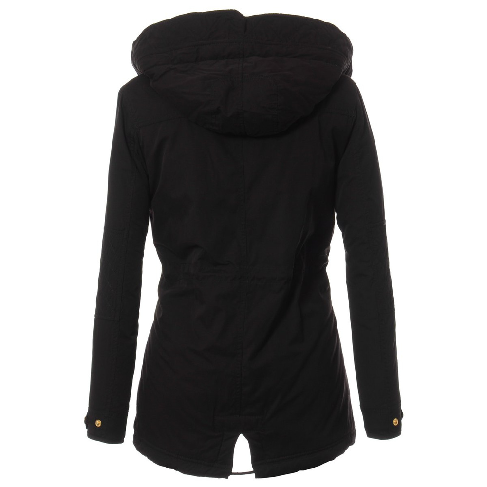 Damska Kurtka Parka Zimowa Czarna (595)