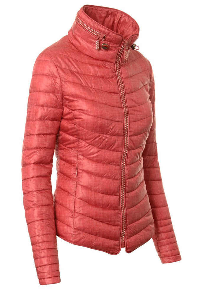 Damska Jesienna Wiosenna Kurtka Ortalionowa Malinowy Melanż