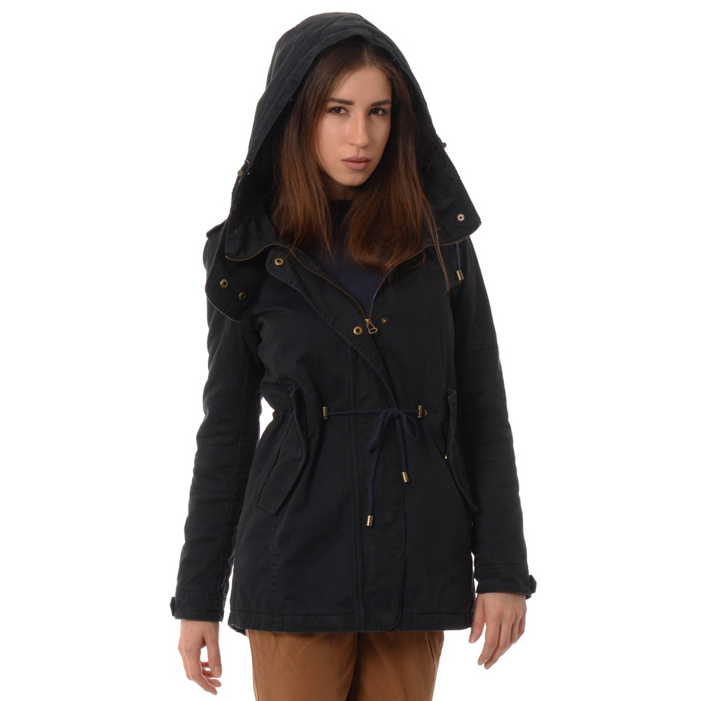 Damska Zimowa Parka Granatowa