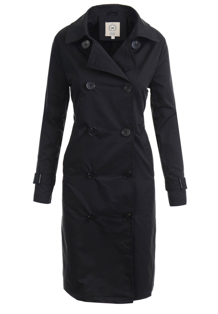 Damska Wiosenna Kurtka Płaszcz Parka Nancy Czarna