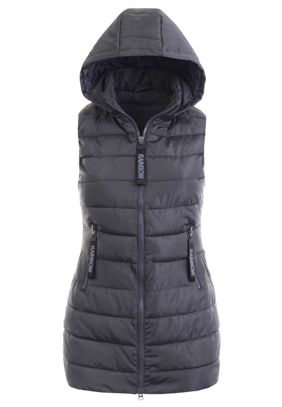 Damska Kamizelka Bezrękawnik Ajla Grafitowy