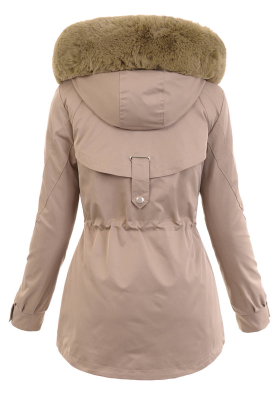 Damska Kurtka Parka Angelika Beżowa