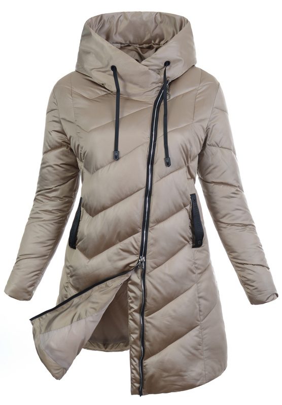Damska Kurtka Ortalionowa Mariola Cappuccino