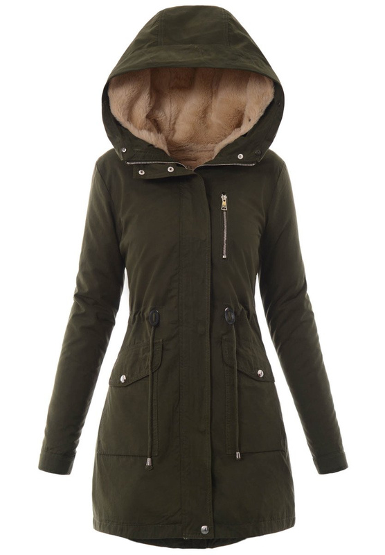 Damska Kurtka Parka Zimowa 2w1 Lidia Zielona