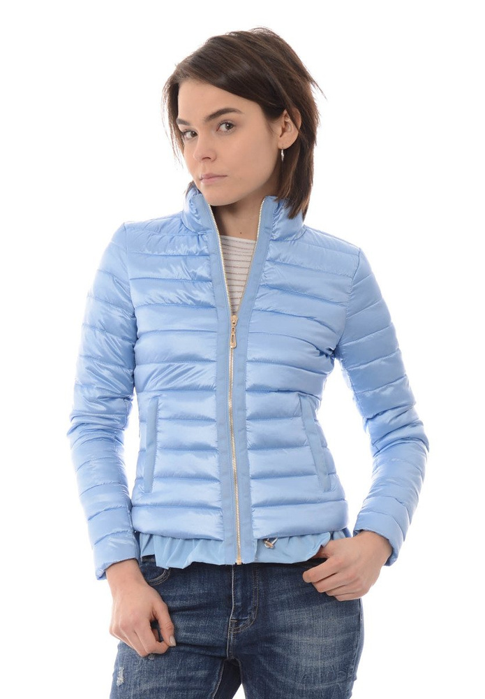 Damska Wiosenna Kurtka Niebieska