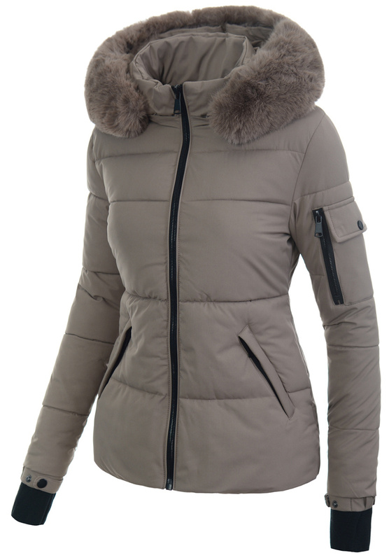 Damska Kurtka Zimowa Florentyna Jasno Brązowa