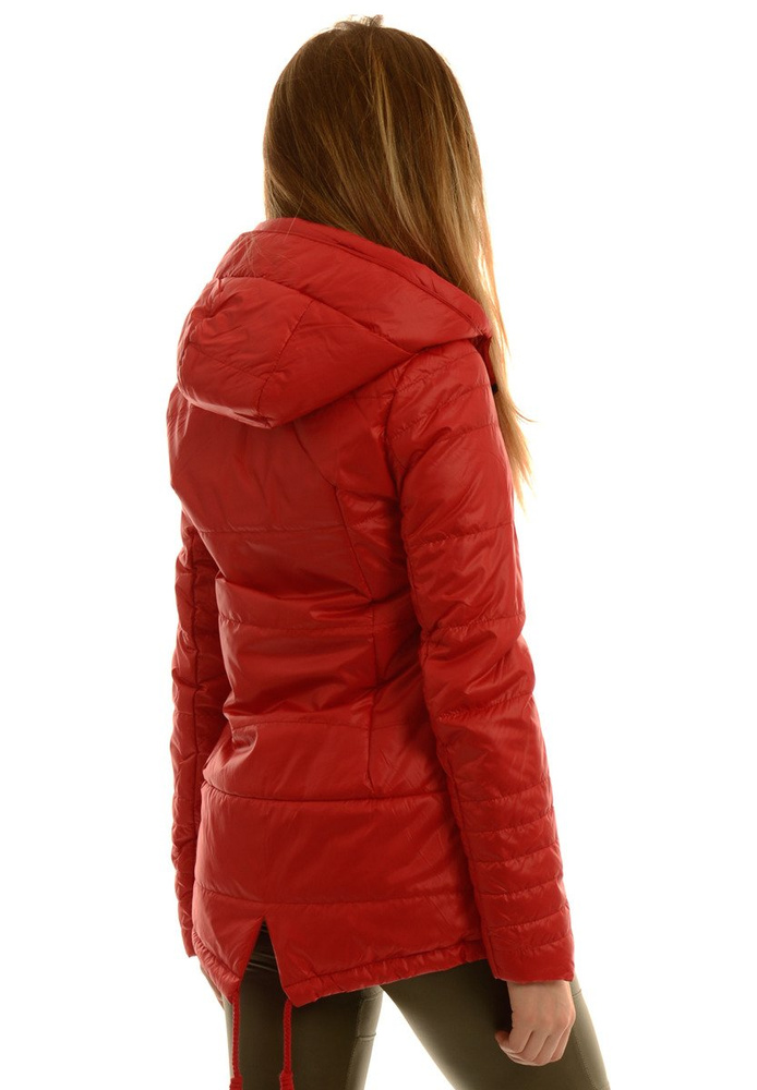 Damska Jesienna Wiosenna Kurtka Ortalionowa Karmen Czerwona