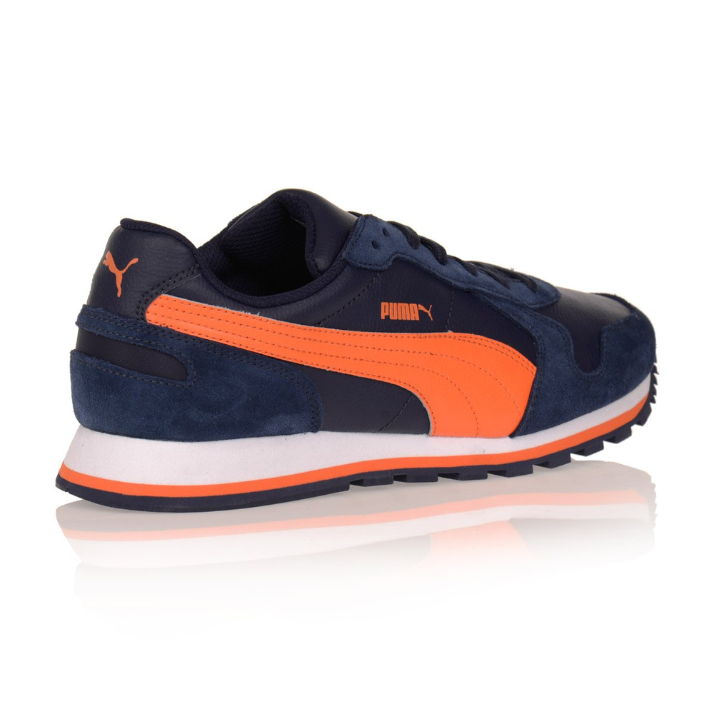 Męskie Buty Sportowe Puma ST Runner Peacoat Granatowo-Pomarańczowe