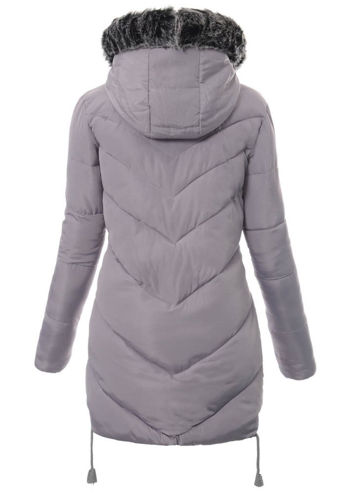 Damska Zimowa Kurtka Ortalionowa Lucyna Szara