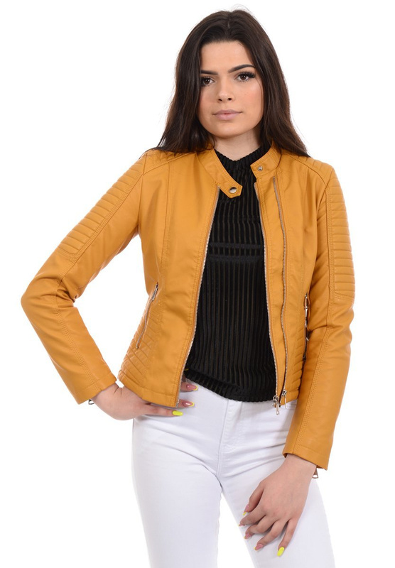 Damska Kurtka Ramoneska Debora Camel