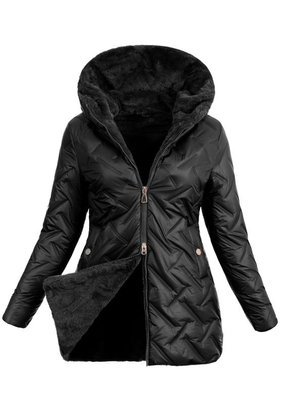 Damska Kurtka Zimowa Malina Czarna