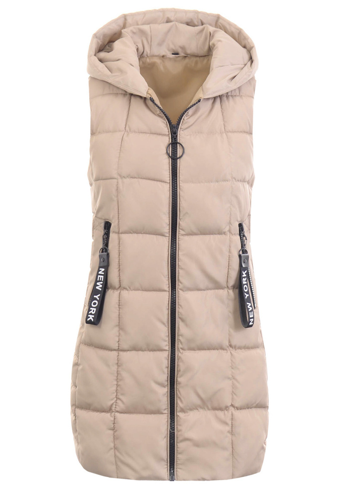 Damska Kamizelka Bezrękawnik Marietta Jasny Beżowy