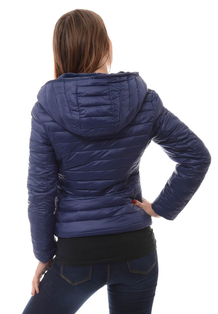 Damska Zimowa Kurtka Ortalionowa Granatowa