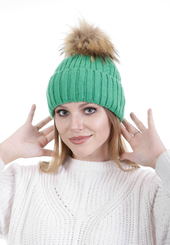 Damska Czapka Zielona