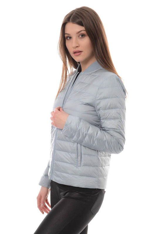 Damska Puchowa Wiosenna Kurtka Kornelia Błękitna