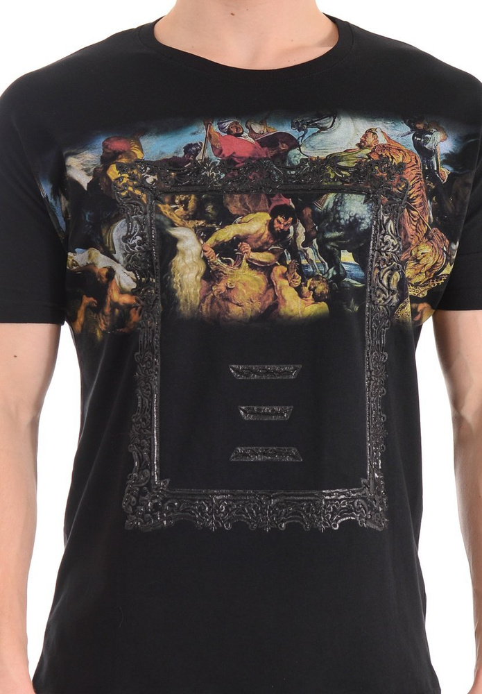 Męska Koszulka T-Shirt Nadruk Czarna