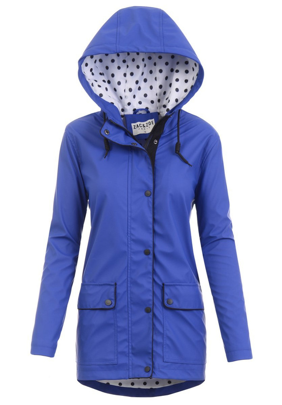 Kurtka Wiosenna Przeciwedeszczowa Selena Niebieska