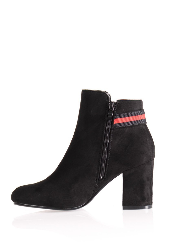 Damskie Botki Na Obcasie Czarne