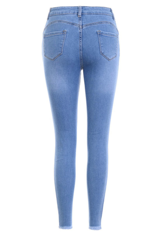 Damskie Spodnie Jeansowe Niebieskie