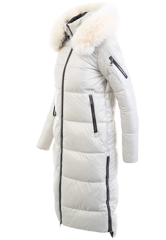 Damska Kurtka Ortalionowa Długa Serafina Ecru