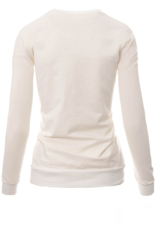 Damska Bluza Bawełniana Nadruk Gwiazdki Ecru