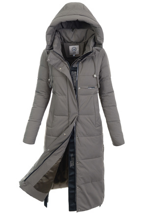 Damska Kurtka Ortalionowa Długa Lucyna Brązowa