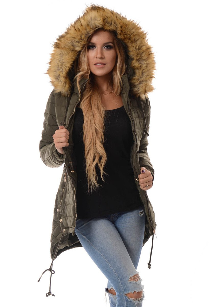 Damska Zimowa Kurtka Ortalionowa Kristin Zielona