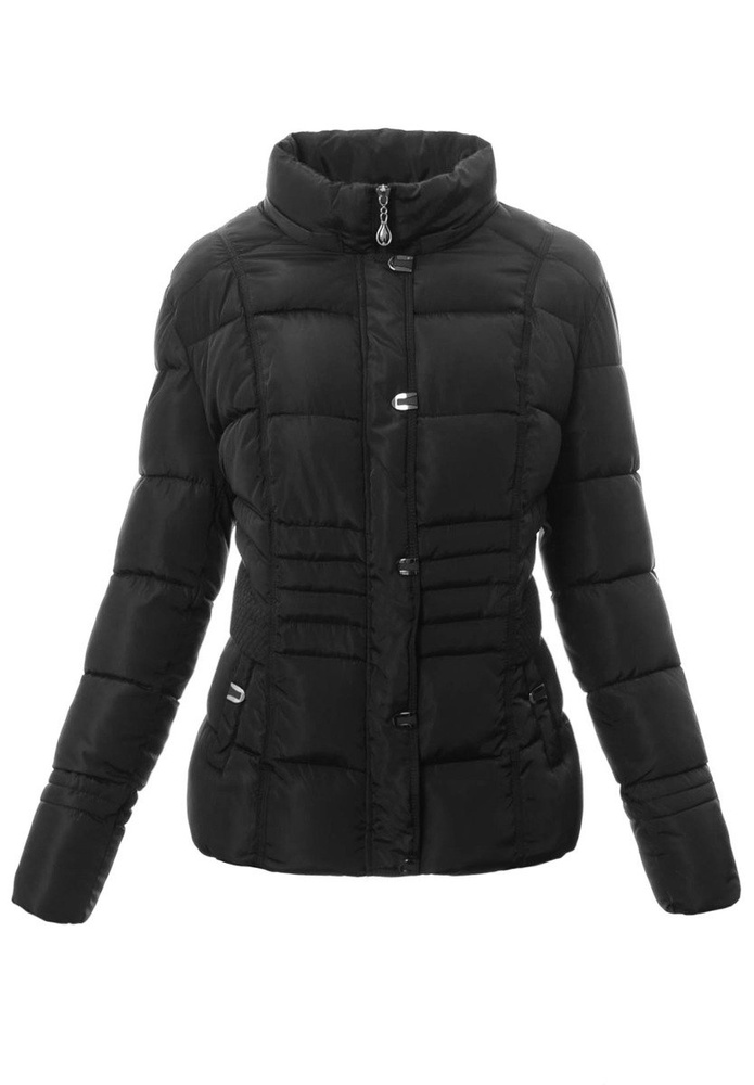 Damska Zimowa Ortalionowa Kurtka Czarna
