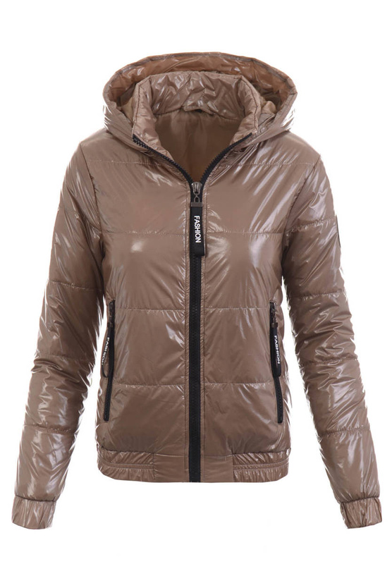 Damska Wiosenna Kurtka Lubomira Jasno Brązowa