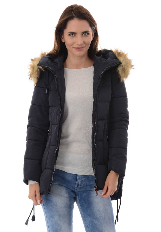 Damska Zimowa Ortalionowa Kurtka Pamela Granatowa