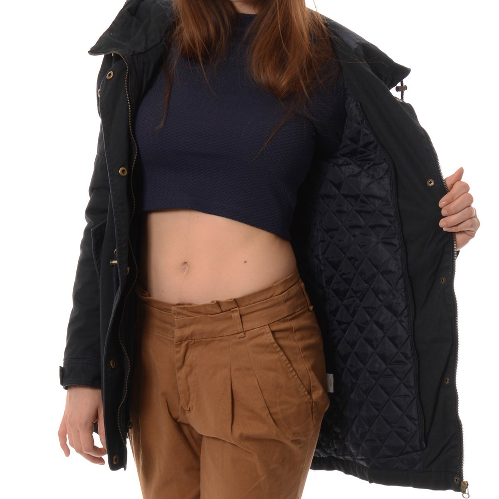 Damska Zimowa Parka Granatowa