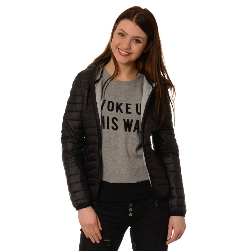 Damska Wiosenna - Jesienna Kurtka Ortalionowa Veronica Czarna