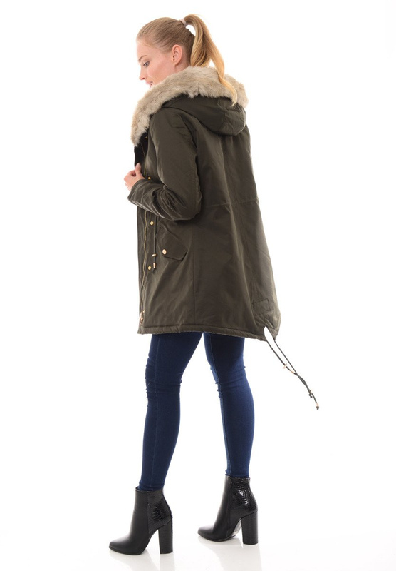 Damska Zimowa Parka Roksana Khaki