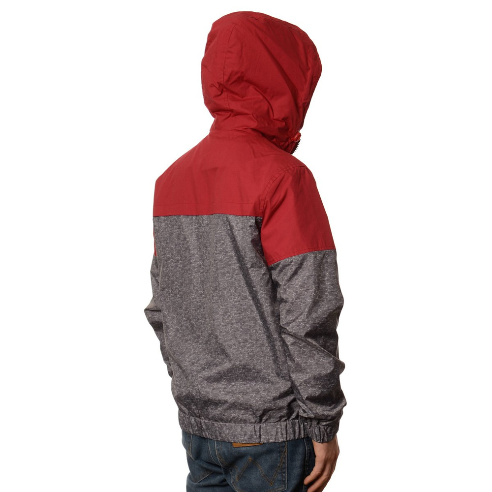 Męska Kurtka Wiosenna - Jesienna Wiatrówka Czerwono Szara