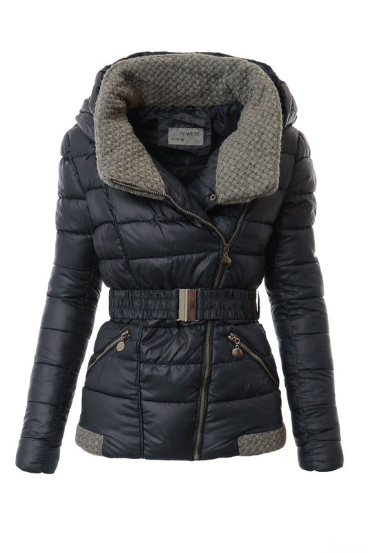 Damska Zimowa Ortalionowa Kurtka Alisa Granatowa