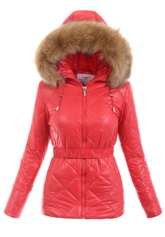 Damska Kurtka Zimowa Parka Polina Czerwona