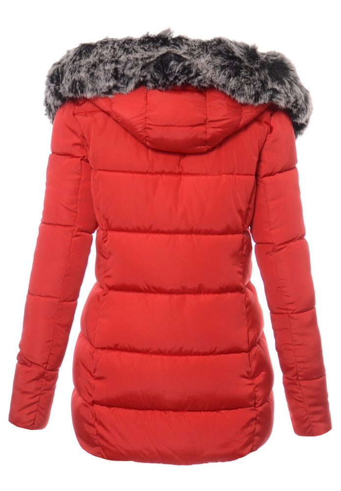 Damska Zimowa Kurtka Ortalionowa Melani Czerwona