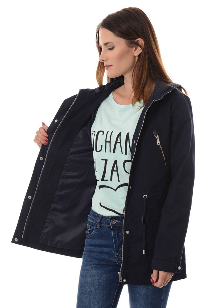 Damska Kurtka Parka Wiosenna Małgorzata Granatowa