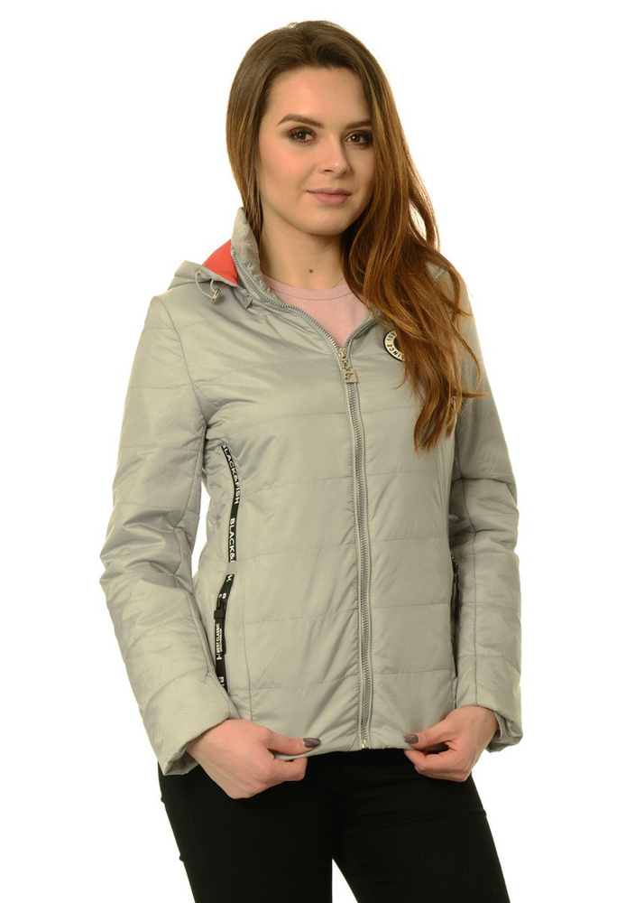 Damska Jesienna Wiosenna Kurtka Szara