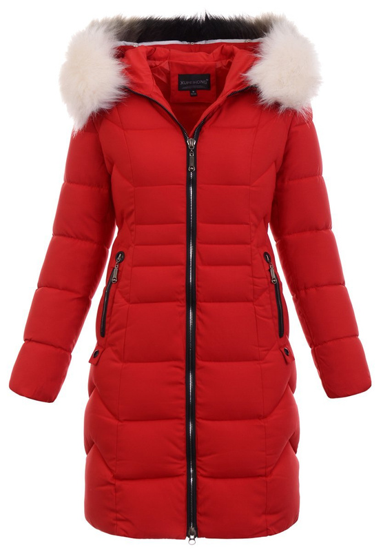Damska Kurtka Zimowa Czerwona