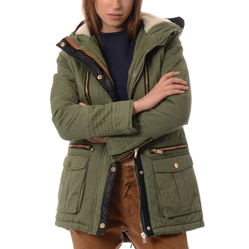 Damska Parka Kurtka Zimowa Nela Zielona