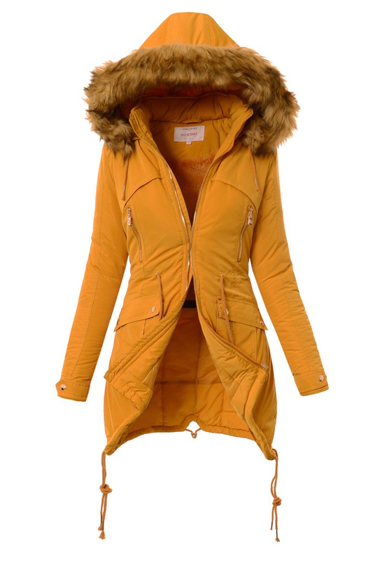 Damska Kurtka Parka Zimowa Camel