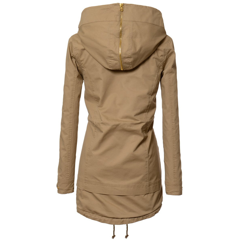 Damska Wiosenna Parka Beżowa