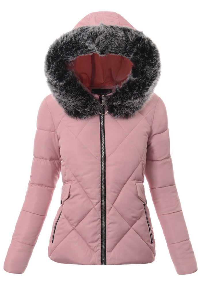 Damska Zimowa Kurtka Ortalionowa Różowa