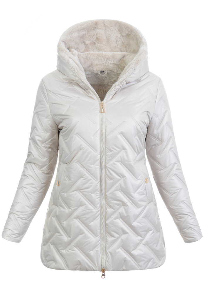 Damska Kurtka Zimowa Malina Ecru