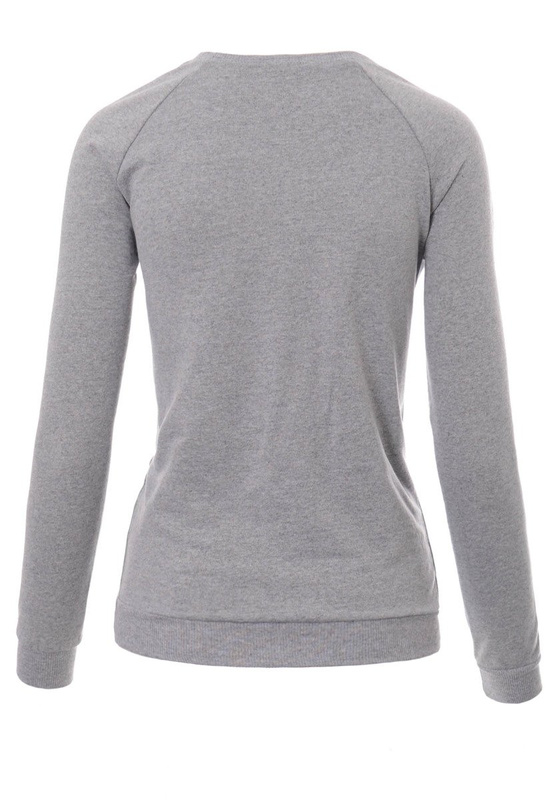 Damska Bluza Bawełniana Nadruk VIE BOHEME Szara